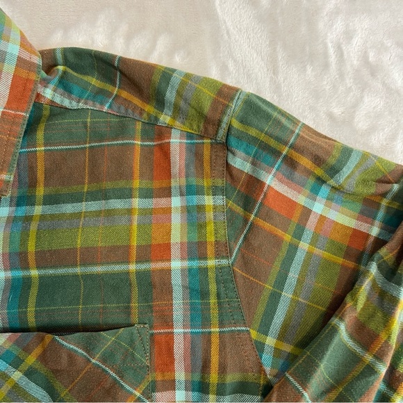 Exofficio Men's Green Plaid Casual Button Down Shirt - Picture 3 of 7